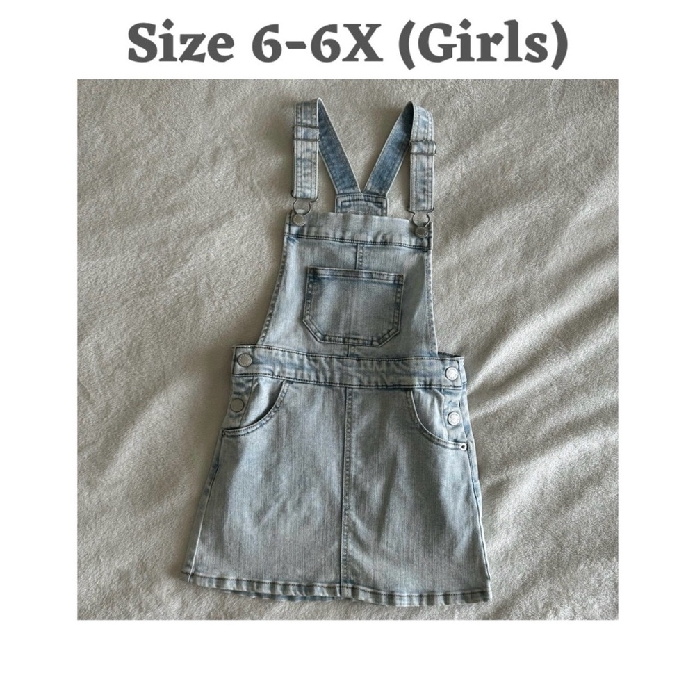 art class Light Blue Denim Overalls, SIZE 6-6X